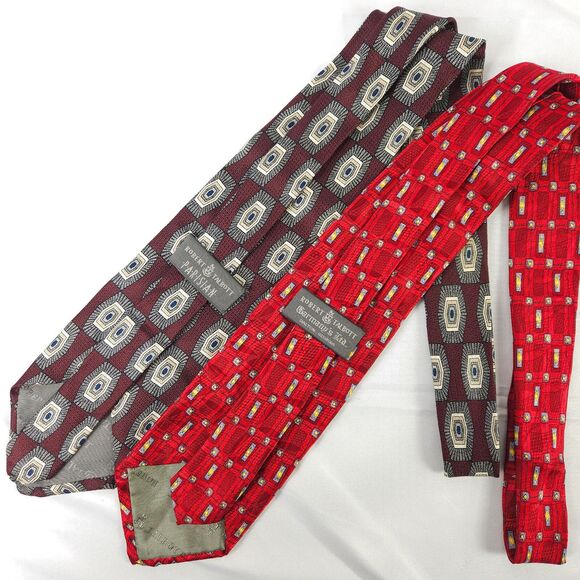 2 Robert Talbott Geometric Silk Mens Ties Made in the USA 58" x 4" - Picture 2 of 9